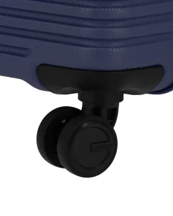 AMERICAN TOURISTER - TROLLEY BLU IN ABS 4 RUOTE CON COMBINAZIONE TSA