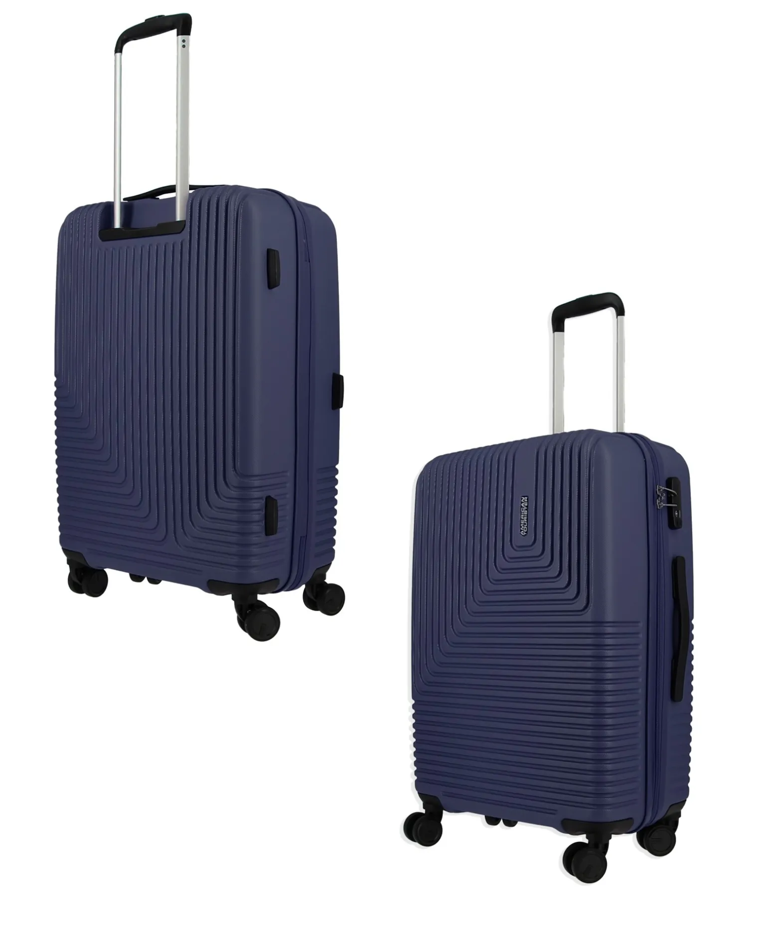 AMERICAN TOURISTER - TROLLEY BLU IN ABS 4 RUOTE CON COMBINAZIONE TSA