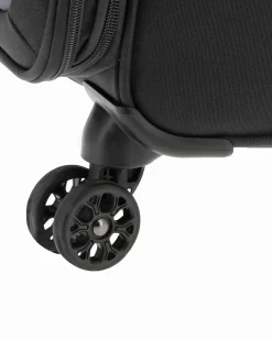 AMERICAN TOURISTER - TROLLEY NERO IN TESSUTO ESPANDIBILE CON LUCCHETTO TSA