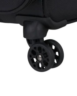 AMERICAN TOURISTER - TROLLEY NERO IN TESSUTO ESPANDIBILE CON LUCCHETTO TSA