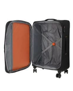 AMERICAN TOURISTER - TROLLEY NERO IN TESSUTO ESPANDIBILE CON LUCCHETTO TSA