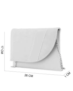 ANNES NICO - Bustina bianca con patta - MADE IN ITALY
