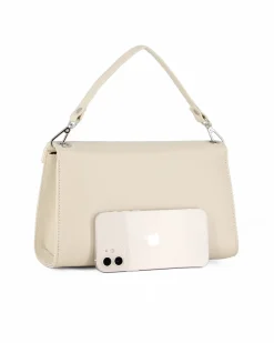ANNES NICOLE - Pochette panna un manico con patta e chiusura a girello, MADE IN ITALY