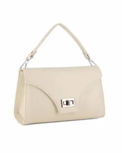 ANNES NICOLE - Pochette panna un manico con patta e chiusura a girello, MADE IN ITALY