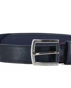 ARMATA DI MARE - Cinta blu con fodera in VERA PELLE