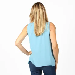 BACHATA - CAMICIA CELESTE SMANICATA CON CRAVATTA