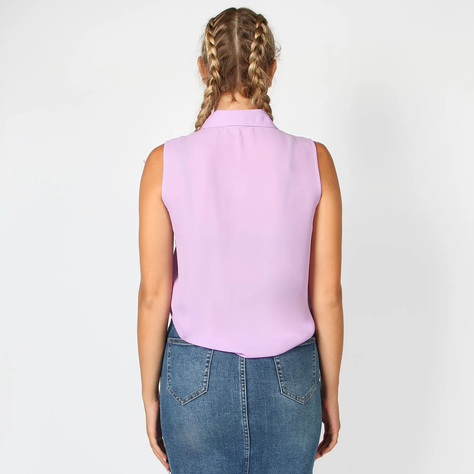 BACHATA - CAMICIA GLICINE SMANICATA CON ROUCHES