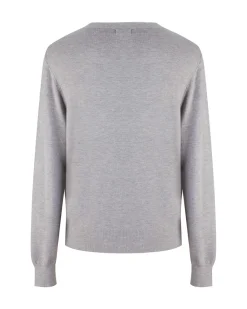 BACHATA - Cardigan manica lunga grigio con bottoni da donna