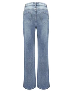 BACHATA - Jeans chiaro wide leg con strass