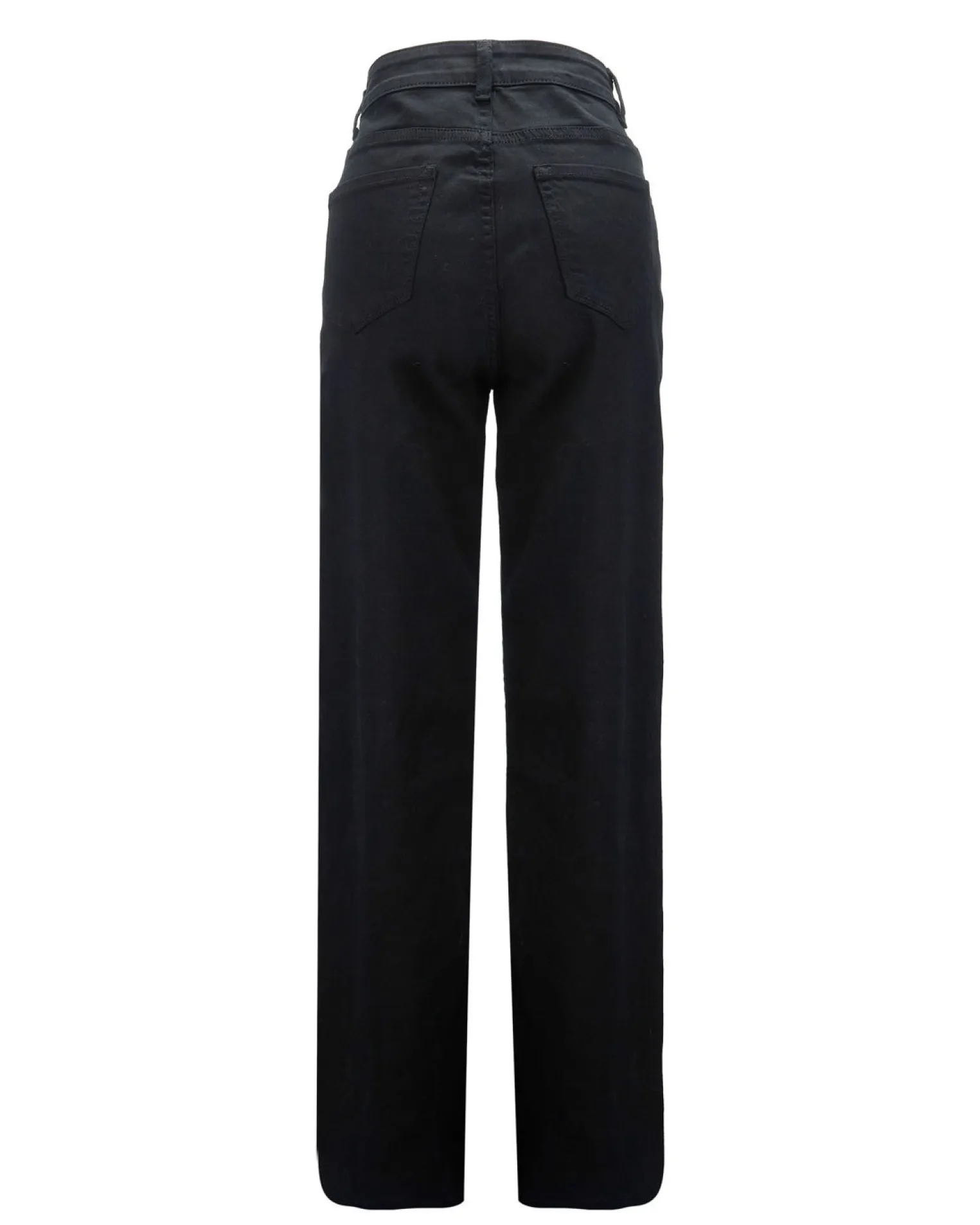 BACHATA - JEANS NERO DA DONNA CON STRASS LATERALI STRAIGHT FIT 5 TASCHE