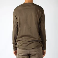 B&A - T-SHIRT MANICA MILITARE LUNGA CON APPLICAZIONE