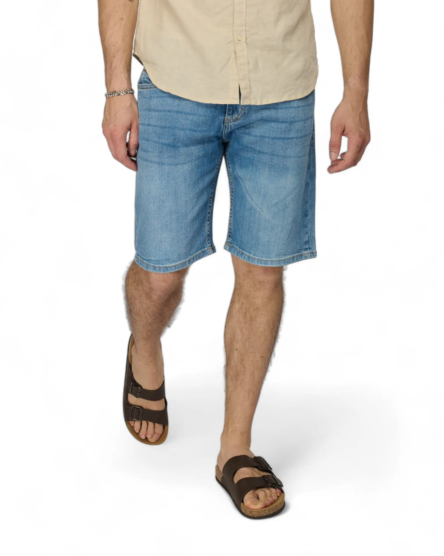 BERMUDA JEANS 5 TASCHE CHIARO