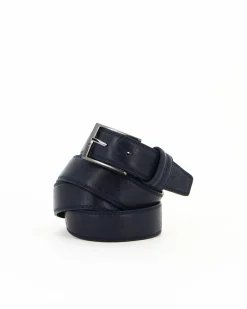 BIAGIOTTI - Cinta uomo blu in VERA PELLE