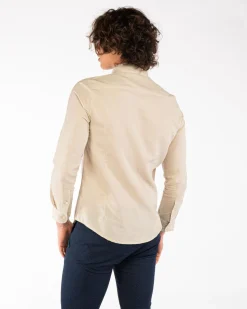 BLUE LEMON - CAMICIA BD MANICA LUNGA LINO 2 TASCHINI