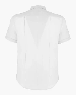 BLUE LEMON - Camicia manica corta bianca in lino