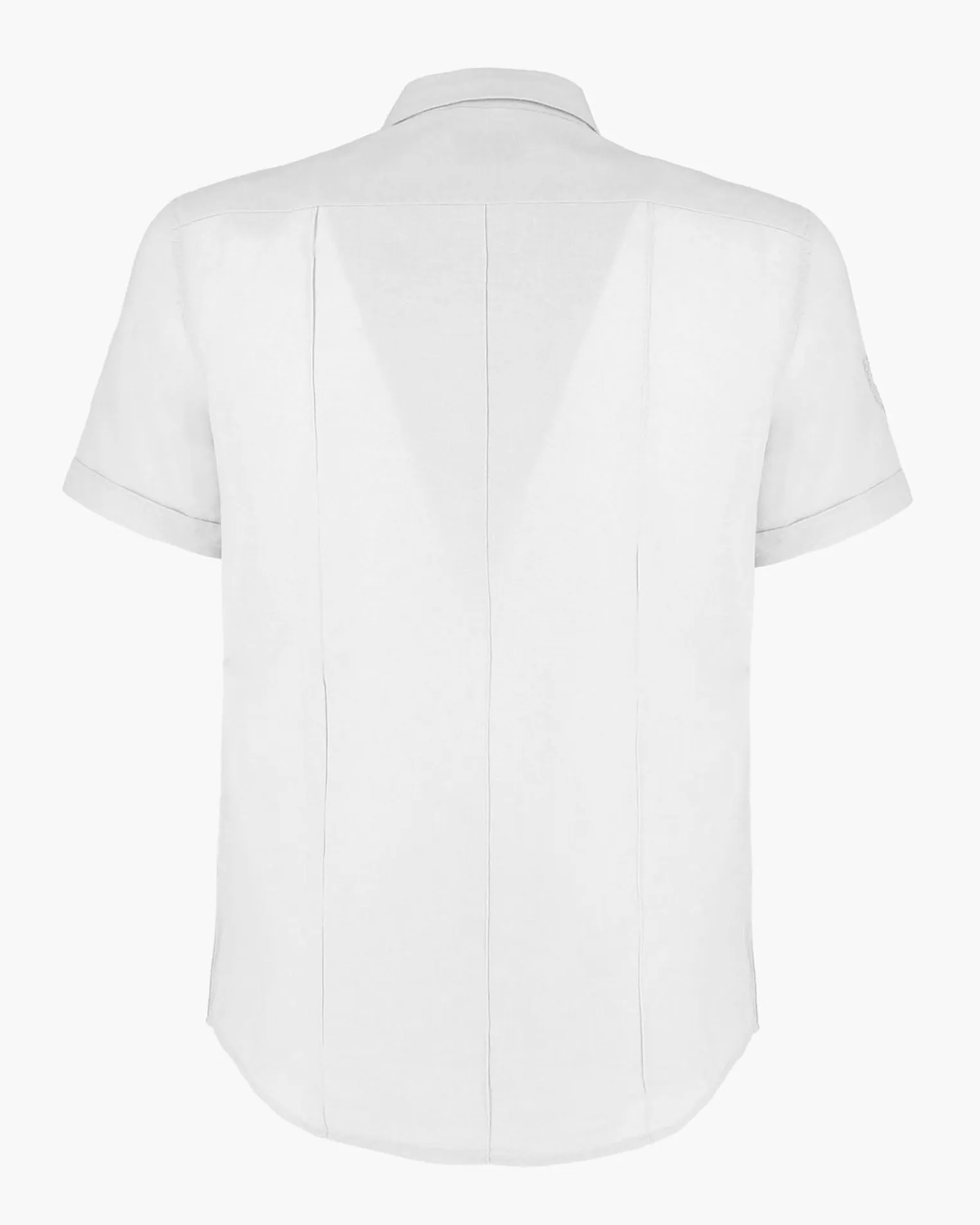 BLUE LEMON - Camicia manica corta bianca in lino