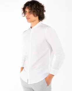 BLUE LEMON - CAMICIA MANICA LUNGA LINO COREANO
