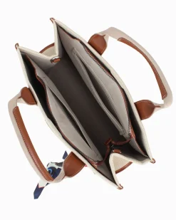 BORSA A MANO IN TELA C/CHARM+FOULARD
