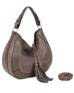 BORSA A SPALLA C/PENNACCHIO A FRANGE