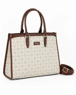 BORSA 2MAN.NAP.EFFETTO ROMBI BITONO