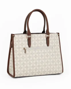 BORSA 2MAN.NAP.EFFETTO ROMBI BITONO