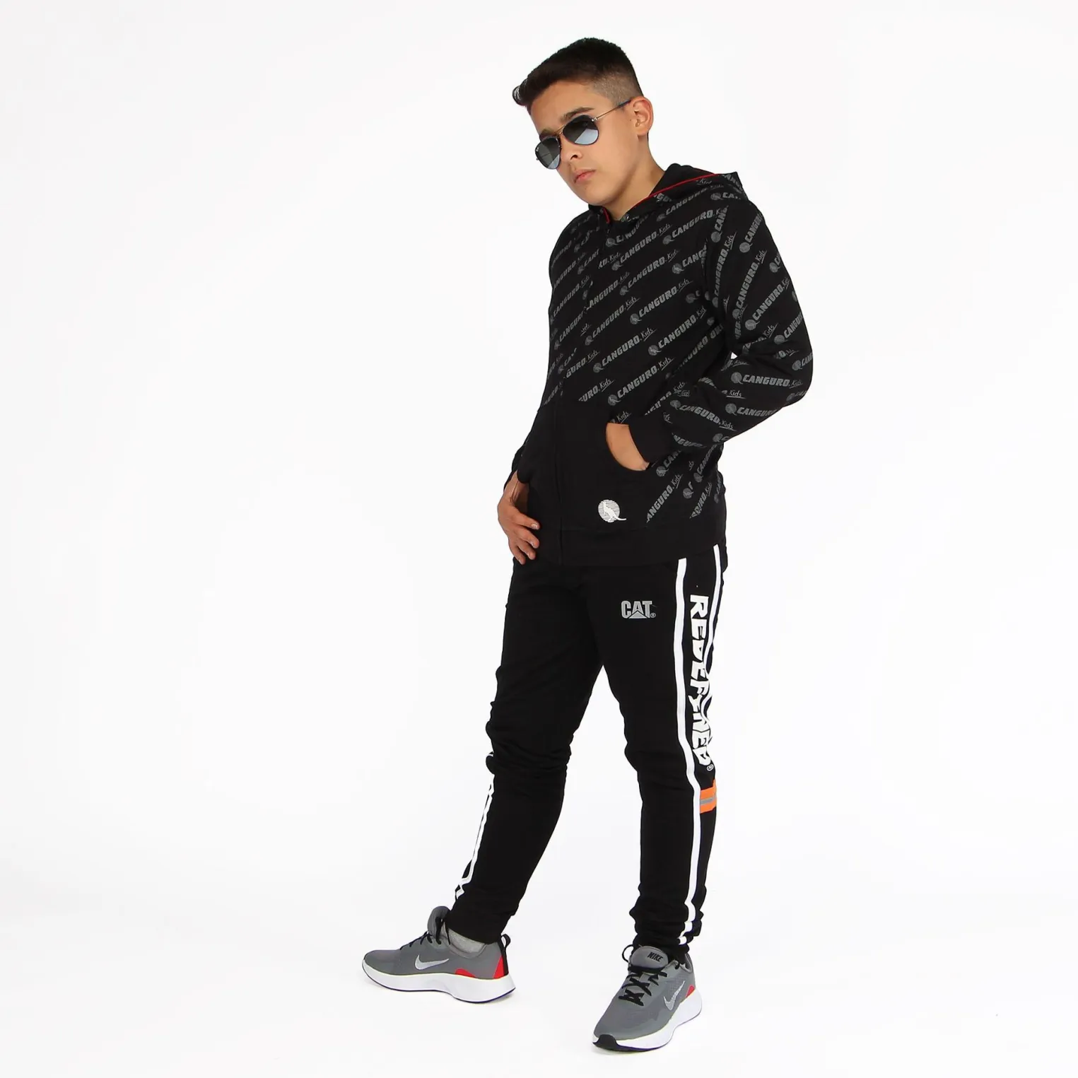 BOY FELPA FULL ZIP CON CAPPUCCIO