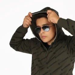 BOY FELPA FULL ZIP CON CAPPUCCIO
