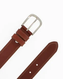 BREZZA DI MARE - Cinta ragazzo marrone in VERA PELLE, MADE IN ITALY