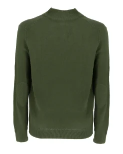 BREZZA DI MARE - MAGLIA MANICA LUNGA MEZZA ZIP TESSUTO OPERATO FINEZZA F7