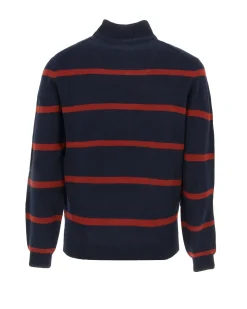 BREZZA DI MARE - MAGLIA MANICA LUNGA 1/2 ZIP FINEZZA F7 RIGHE