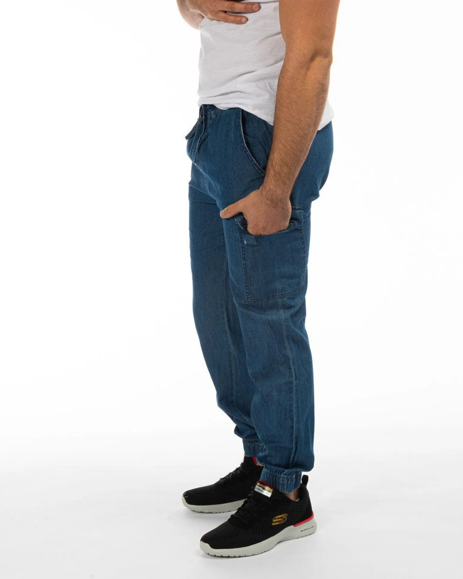 BREZZA DI MARE - UOMO PANTALONE DENIM CON TASCONI