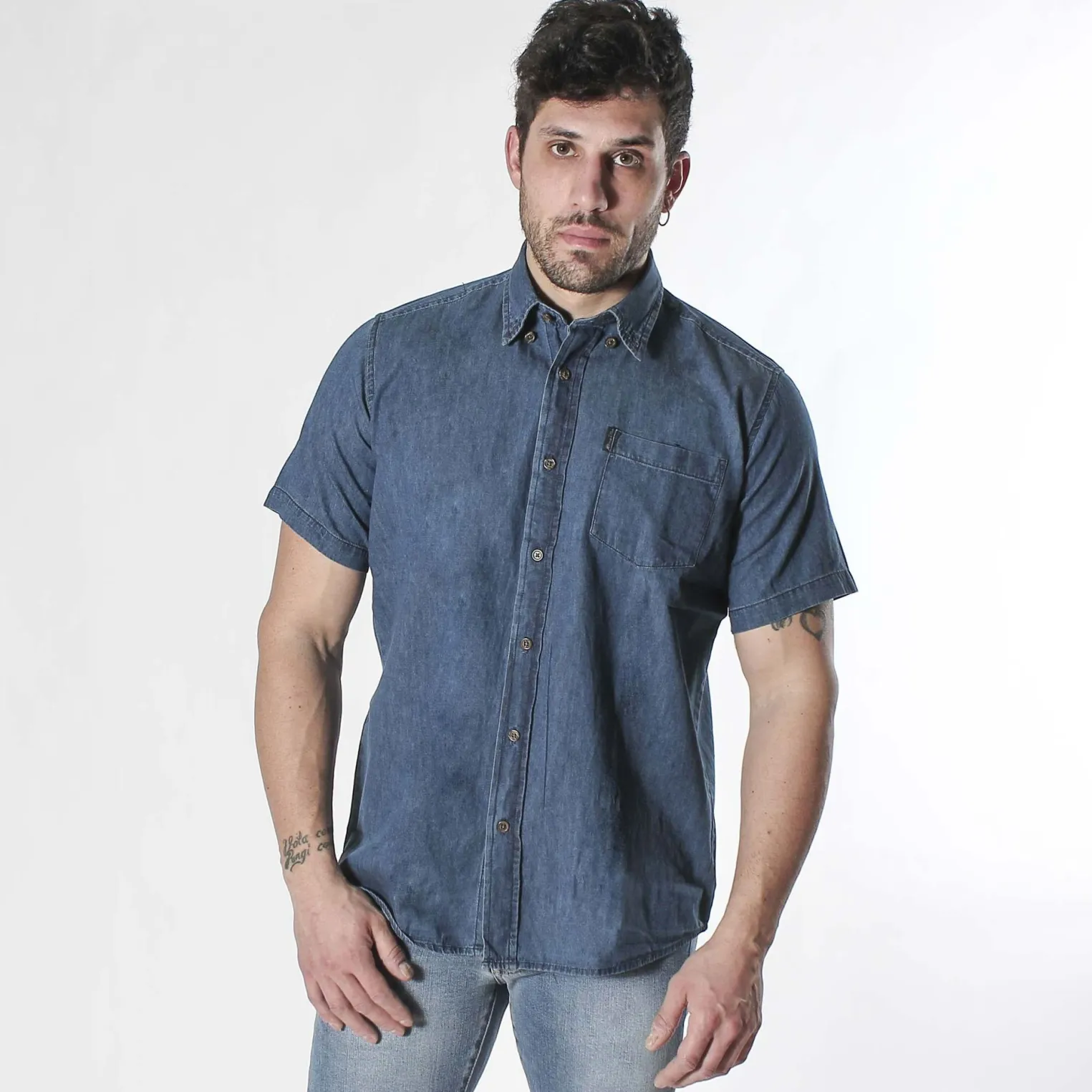 BREZZA DI - UOMO CAMICIA MANICA CORTA DENIM