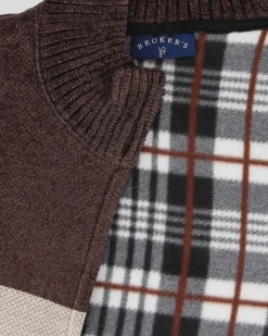BROKER'S - Maglia manica lunga full zip in ciniglia