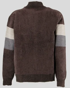 BROKER'S - Maglia manica lunga full zip in ciniglia