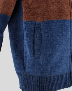 BROKER'S - Maglia manica lunga full zip in ciniglia