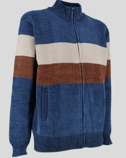 BROKER'S - Maglia manica lunga full zip in ciniglia