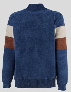 BROKER'S - Maglia manica lunga full zip in ciniglia