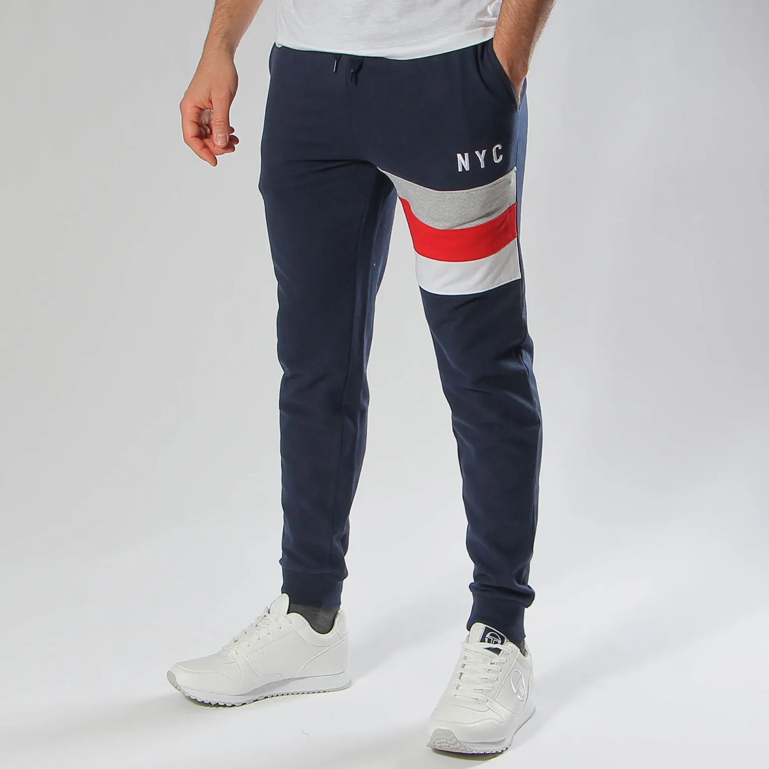 BROKERS - UOMO PANTALONE FRENCH TERRY CON POLSI