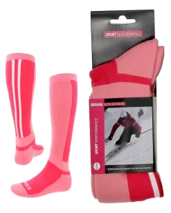 BRUGI - CALZE DA SCI DONNA ROSA E FUXIA, 9HDB-T182