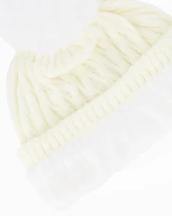 BRUGI - CAPPELLO BIANCO DA DONNA CON PON PON  -  ZH2H-6435_010