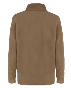 BRUGI - MICROPILE BEIGE SCURO DA UOMO MEZZA ZIP, 9GYT-T154_583