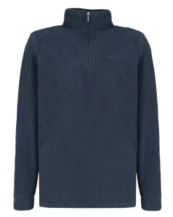 BRUGI - MICROPILE BLU DA UOMO MEZZA ZIP