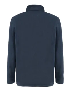 BRUGI - MICROPILE BLU DA UOMO MEZZA ZIP