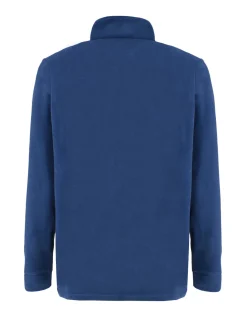 BRUGI - MICROPILE BLU DA UOMO MEZZA ZIP