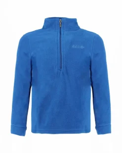 BRUGI - MICROPILE BLU MEZZA ZIP PER RAGAZZI