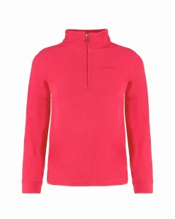 BRUGI - MICROPILE ROSA FLUO MEZZA ZIP PER RAGAZZI