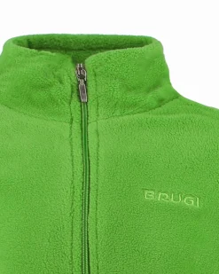BRUGI - MICROPILE VERDE MEZZA ZIP PER BAMBINI