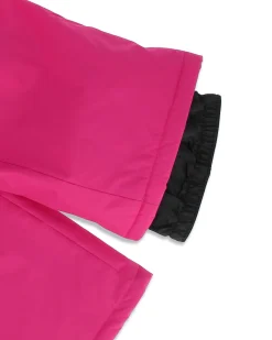 BRUGI - Pantalone da sci bambina fuchsia impermeabile traspirante antivento con bretelle regolabili