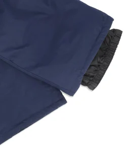 BRUGI - Pantalone da sci blu impermeabile traspirante idrorepellente antivento con bretelle regolabili bambino