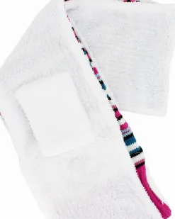 BRUGI - SCIARPA FUXIA A RIGHE CON ORSETTO